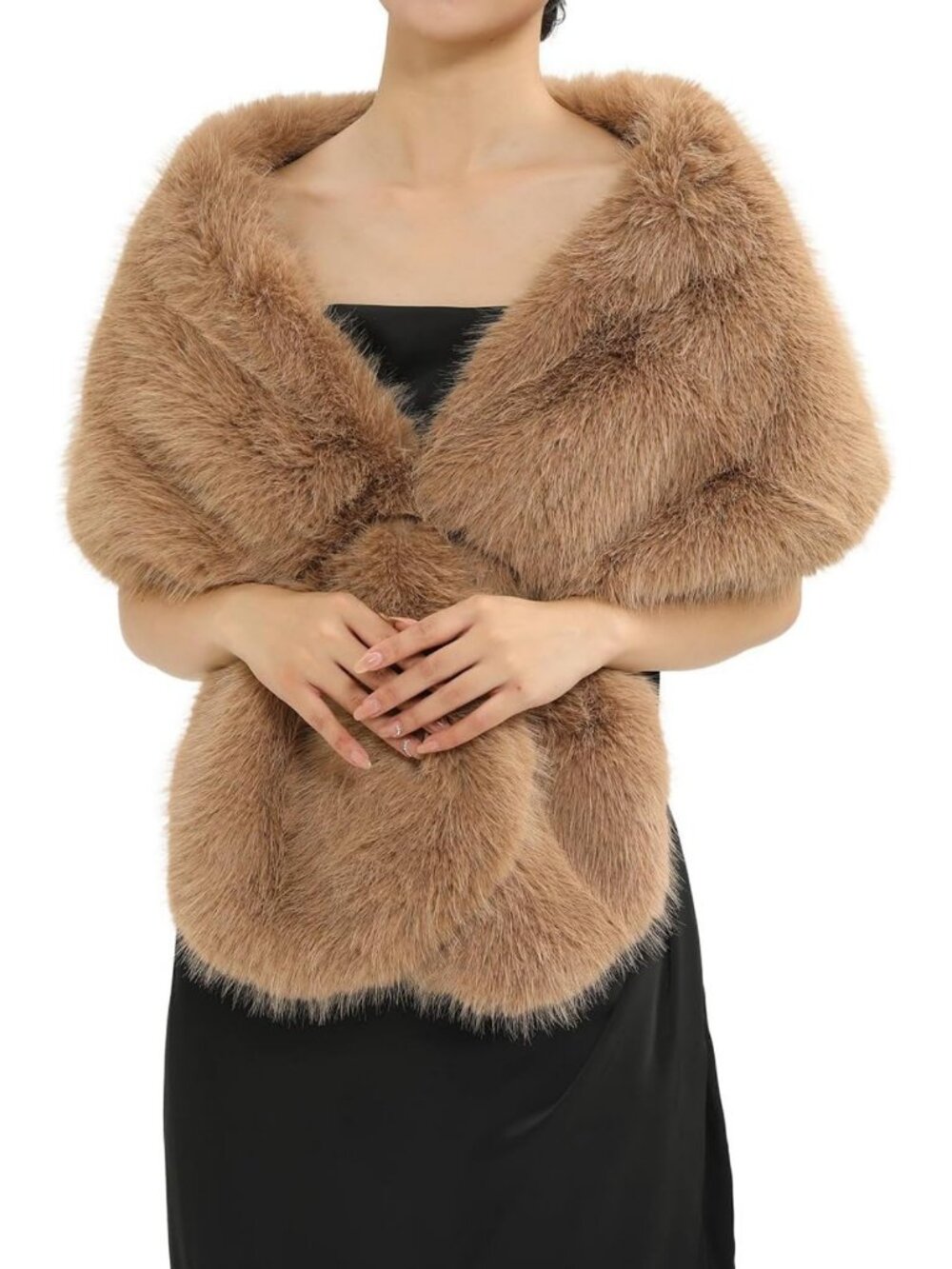 Cozy Faux Fur Collar Scarf for Women - Stylish Neck Shrug for Fall & Winter
